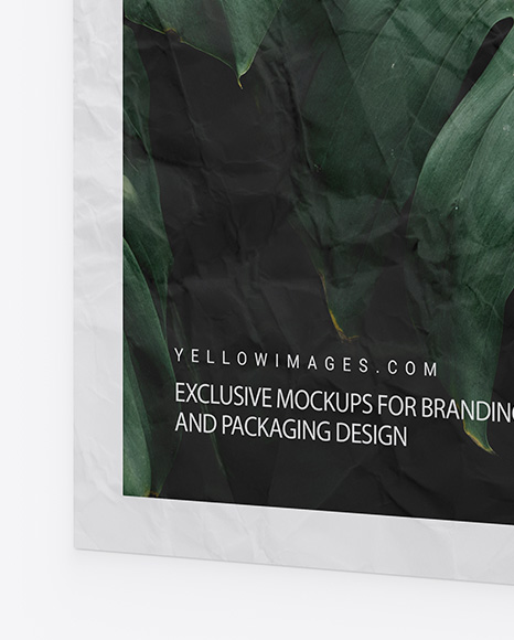 Crumpled Poster Mockup