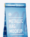 Matte Metallic Bag With Window Mockup - Half Side View