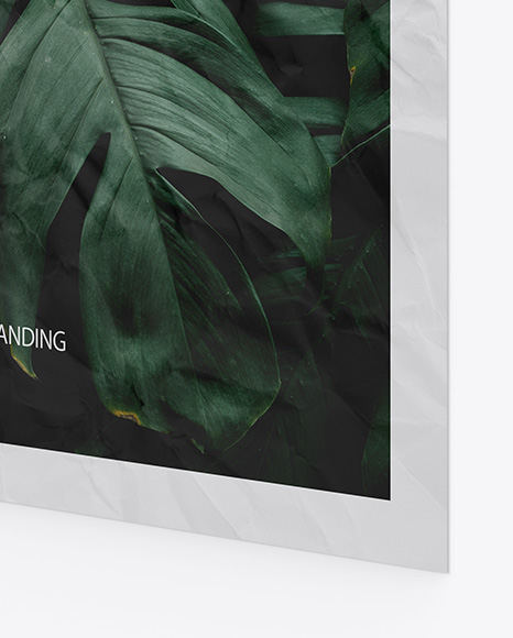 Crumpled Poster Mockup