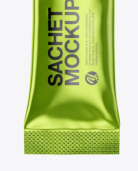 Metallic Stick Sachet Mockup