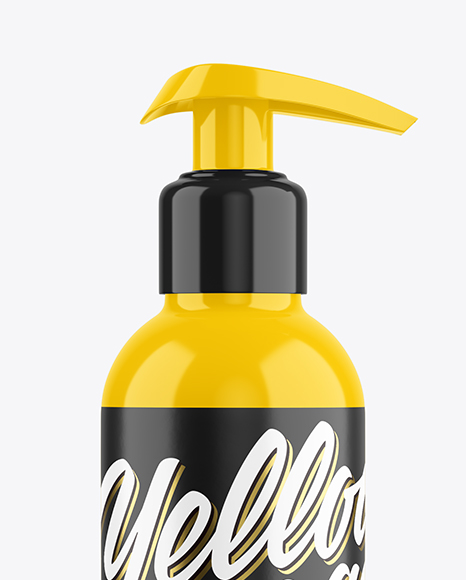 Glossy Pump Bottle Mockup