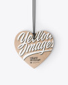 Kraft Heart Shaped Label Mockup