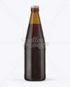 568ml Amber Glass Bottle with Red Ale Mockup