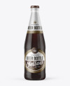 568ml Amber Glass Bottle with Red Ale Mockup