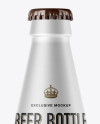 568ml Amber Glass Bottle with Red Ale Mockup