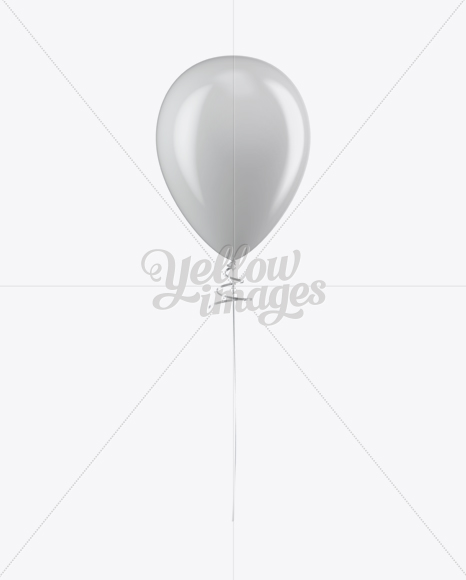 Balloon With Ribbon Mockup - Front View