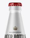 568ml Amber Glass Bottle with Light Beer Mockup