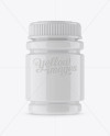 Glossy Pill Bottle Mockup - Front View