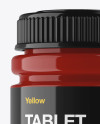 Glossy Pill Bottle Mockup - Front View