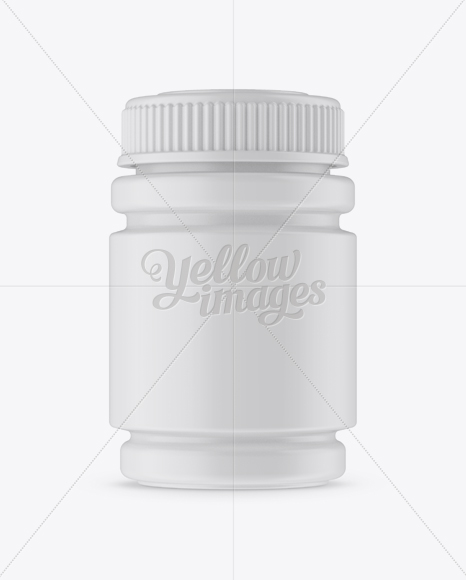 Matte Pill Bottle Mockup - Front View