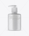 Matte Liquid Soap Bottle with Pump Mockup - Front View