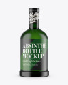 Frosted Green Glass Bottle Mockup