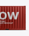 20F Metallic Shipping Container Mockup - Front View