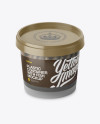 Frosted Plastic Container With Fish Mockup - High-Angle Shot