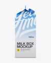 0.5 gal Milk Carton Mockup - Front View