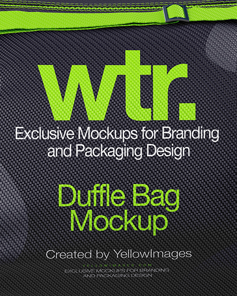 Duffle Bag Mockup - Front View