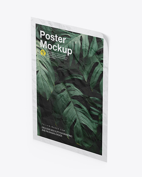 Crumpled Poster Mockup