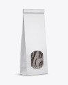 Paper Bag With Window Mockup - Half Side View