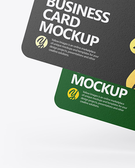 Textured Business Cards Mockup