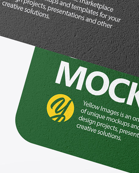 Textured Business Cards Mockup