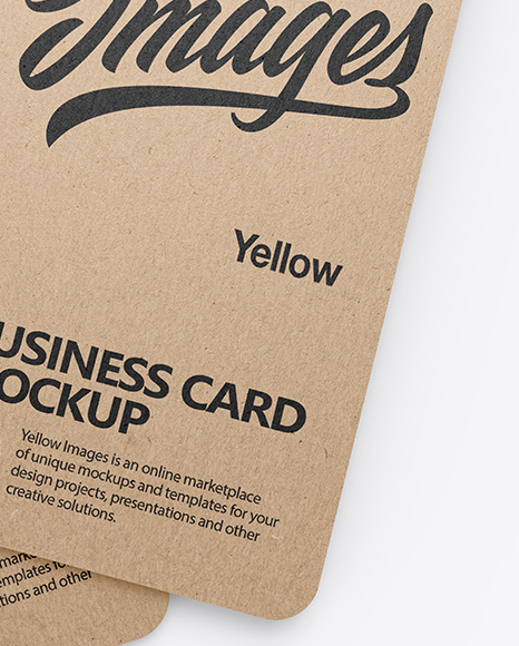 Kraft Business Cards Mockup