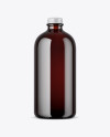 Dark Amber Bottle Mockup