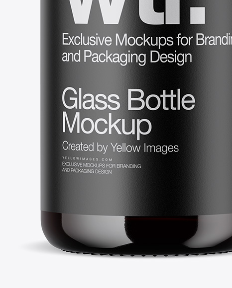 Dark Amber Bottle Mockup