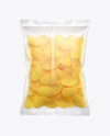 Matte Bag With Corrugated Potato Chips Mockup