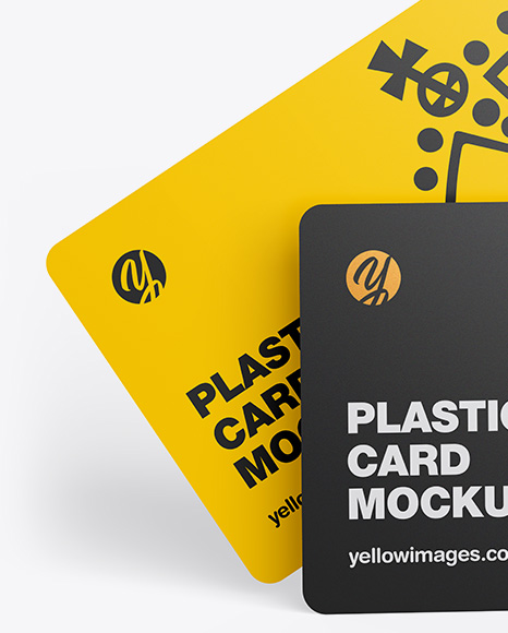 Two Plastic Cards Mockup