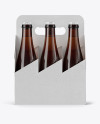 Kraft 6 Pack Beer Bottle Mockup