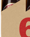 Kraft 6 Pack Beer Bottle Mockup