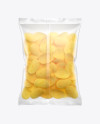 Matte Bag With Potato Chips Mockup