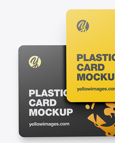 Two Plastic Cards Mockup