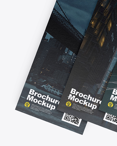 Three Textured Brochures Mockup