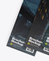 Three Textured Brochures Mockup