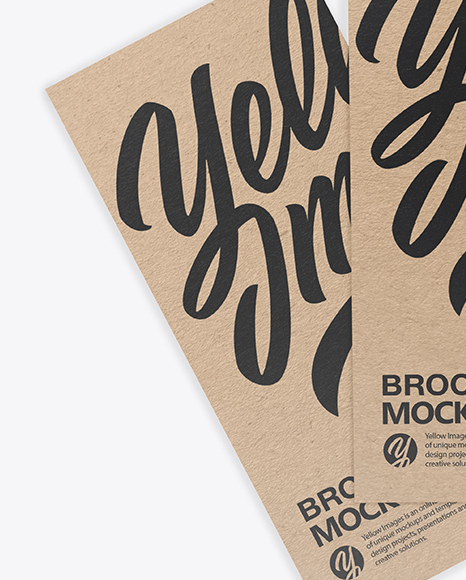 Kraft Brochures Mockup