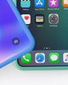 Two Clay Apple iPhones X Mockup