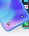 Two Clay Apple iPhones X Mockup