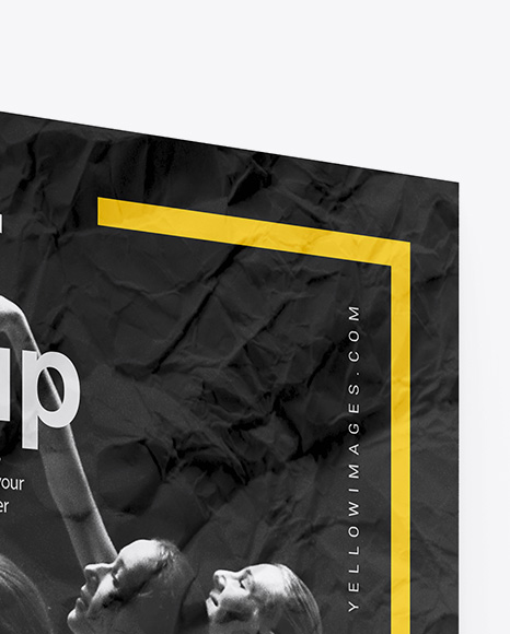 Crumpled Poster Mockup