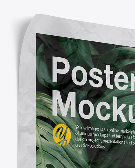 Crumpled Poster Mockup