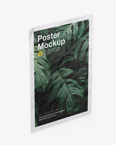 Crumpled Poster Mockup