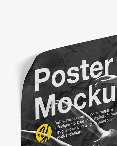 Crumpled Poster Mockup