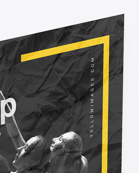 Crumpled Poster Mockup