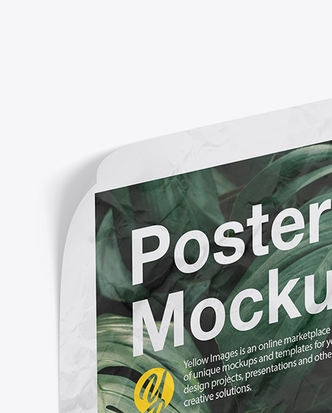 Crumpled Poster Mockup