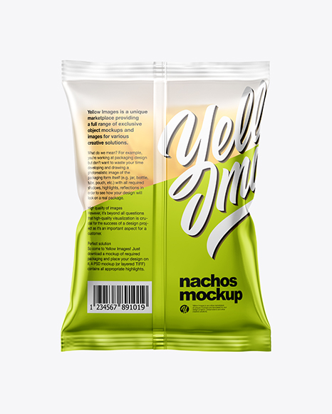 Frosted Bag With Nachos Mockup