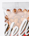 Clear Plastic Pack w/ Almonds Mockup