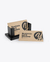 Kraft Business with Holder Cards Mockup