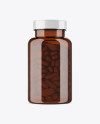 Amber Plastic Pill Bottle Mockup