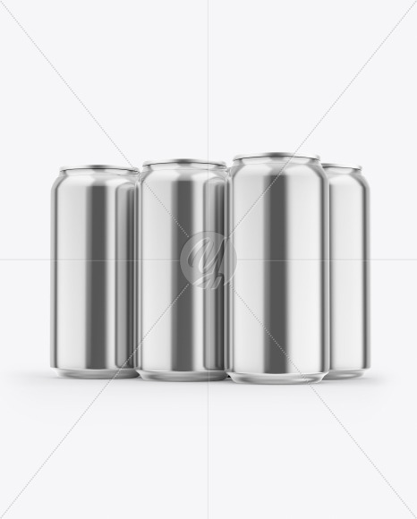 6 Pack Cans Mockup