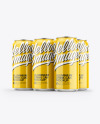 6 Pack Cans Mockup